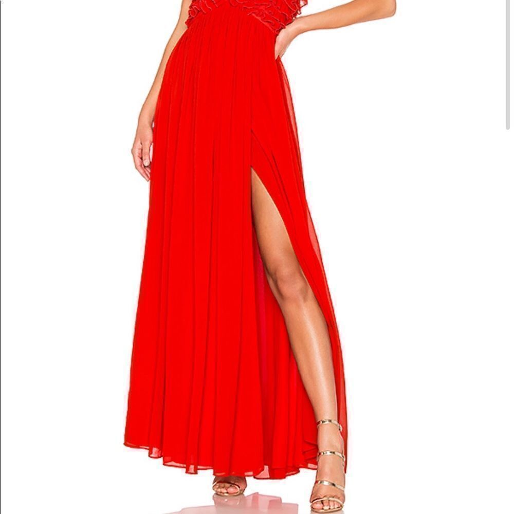 NWT Revolve Lovers & Friends Red Slit Maxi Gown XXS - Picture 2 of 8